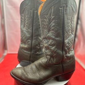 Nocona men 10.5 vintage gray leather cowboy boots